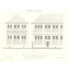 Bâtiments scolaires : asile, école de filles, école de garçons, rue Keller à Paris