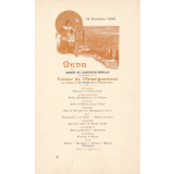 Menu du banquet de l'association générale des membres de la presse de l'enseignement.