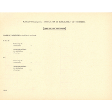 Structure des classes de première et terminale préparatoires aux divers baccalauréats de technicien. 