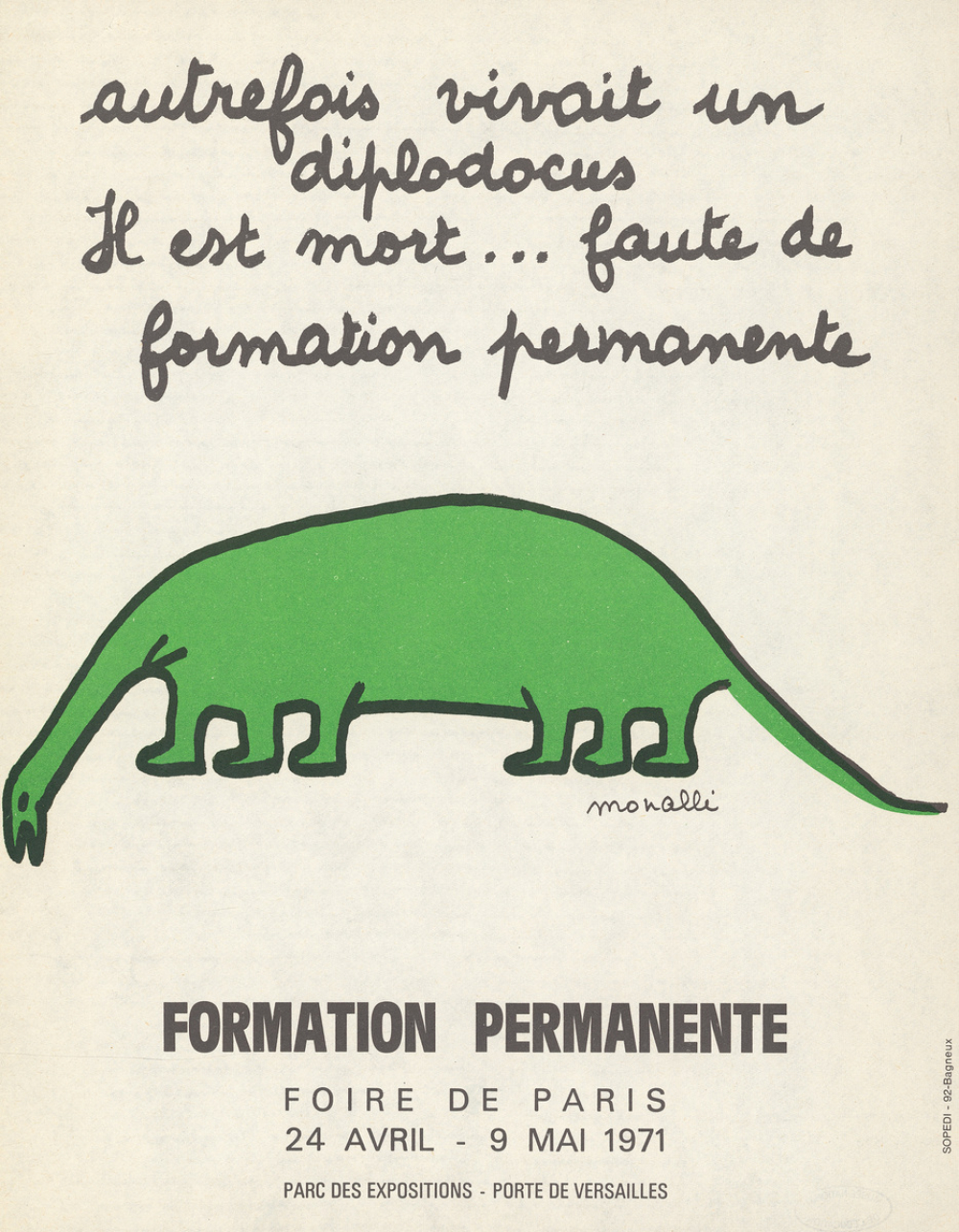 Formation permanente. Foire de Paris 24 avril-9 mai 1971.