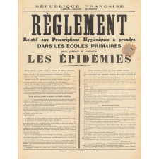 Règlement relatif aux prescriptions hygiéniques à prendre dans les écoles primaires pour prévenir et combattre les épidémies
