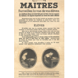 Affiche relative à la surveillance de la vue des élèves