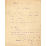 Lettre d'un instituteur proposant un élève pour une bourse. 