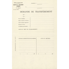 Demande de transfèrement.