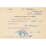 Invitation à passer à la Mairie. 