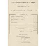 Ecole professionnelle de Rouen. Facture. 