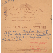 Carte - Assurance scolaire.