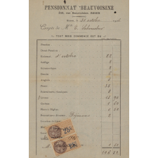 Pensionnat Beauvoisine. 4 comptes. 