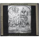 Bamberg : Seitenrelief vom Grabmal Heinrichs II., Feuerprobe = Relief latéral du tombeau de l'empereur Henri II, épreuve du feu