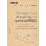 Note aux familles. Assurance scolaire. 