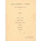 Menu Saint Charlemagne 1934