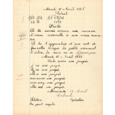 Cahier journalier