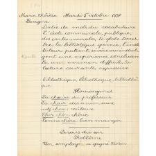 Cahier journalier