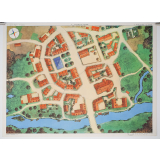 Tableau mural. 3 : le plan du village. 4 : l'automne. 