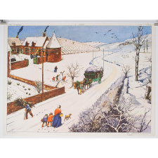 Tableau mural. 5 : l'hiver. 6 : le printemps.
