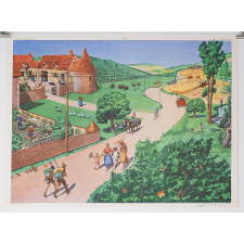 Tableau mural. 7 : l'été. 8 : le beau temps.