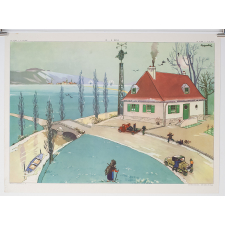 Tableau mural. 9 : la pluie. 10 : il gêle. 