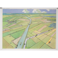 Tableau mural. 19 : le terrain limoneux. 20 : la plaine. 