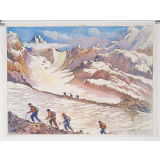 Tableau mural. 23 : le glacier. 24 : la montagne usée. 