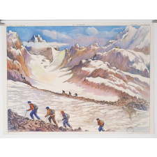 Tableau mural. 23 : le glacier. 24 : la montagne usée. 
