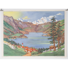 Tableau mural. 33 : le lac. 34 : la côte à falaise à marée haute. 