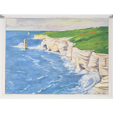 Tableau mural. 33 : le lac. 34 : la côte à falaise à marée haute. 
