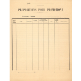 Propositions pour promotions.