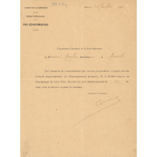Annonces de l'attribution d'un prix départemental