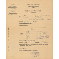 Notice individuelle pour demander une affectation aux colonies. 