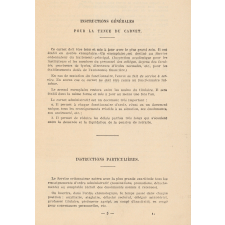 Carnet du fonctionnaire et sa lettre d'envoi. 