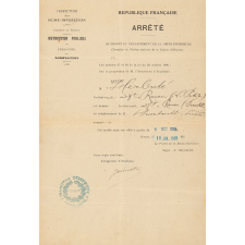 Arrêté de nomination.
