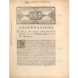 Observations du Chapitre & l'Eglise Métropolitaine de Rouen sur le mémoire du sieur de Beauberon.