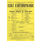 Association pour l'Enseignement des Sciences Anthropologiques - Ecole d'Anthropologie, 88e année-1963-1964 (2e trimestre) - Cours Libres et Gratuits.