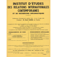 Institut d'Etudes des Relations Internationales Contemporaines et de Recherches Diplomatiques I.E.R.I.C.