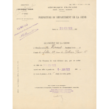Documents liés à la carrière d'une institutrice. 