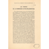 Les travaux de la Commission extra-parlementaire.