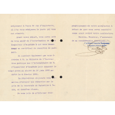 Nomination d'instituteur en Tunisie. 