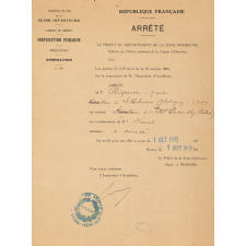 Arrêté de nomination.