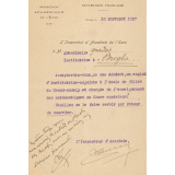 Proposition de poste pour Melle Jeanne Grados, institutrice. 