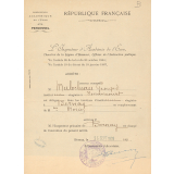 Arrêté de nomination de M. Mulocheau, Instituteur stagiaire à Bernay. Personnel.
