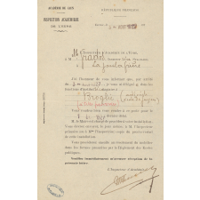 Arrêté de nomination de Melle Grados, Institutrice stagiaire à Broglie.