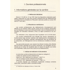 Concours des ouvriers professionnels (OP) des établissements d'enseignement. Spécialités : Lingerie. Magasinage.