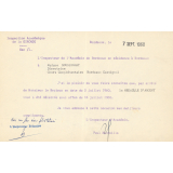 Avis d'obtention de la médaille d'argent.
