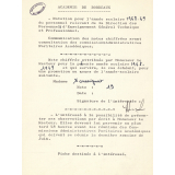 Notation d'une instututrice pour l'année scolaire 1968-69.