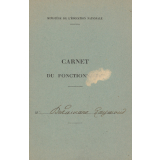 Carnet du fonctionnaire.