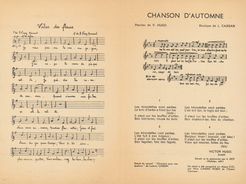 Valse des fleurs. Chanson d'automne