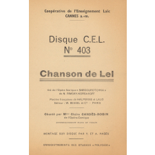 Le chant de Lel. .