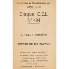 Il pleut bergère. Auprès de ma blonde