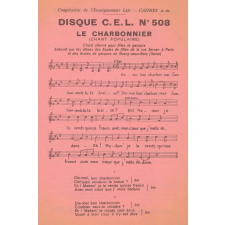 Le charbonnier. Le choeur des peleurs d'Ardennes. .