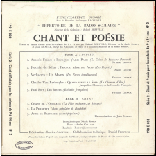 Chant et poésie. Série 2. Pour les enfants de 9 à 14 ans. Microsillons.